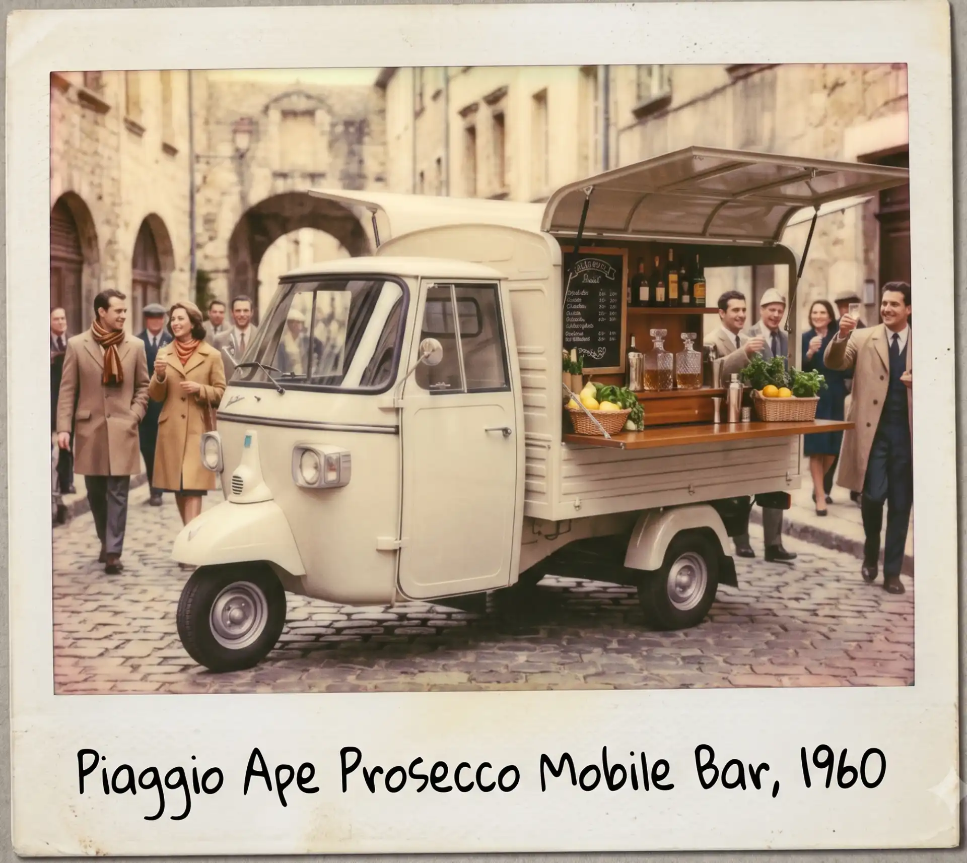 Piaggio Ape prosecco van pop-up, Super Ice Cream Truck Singapore