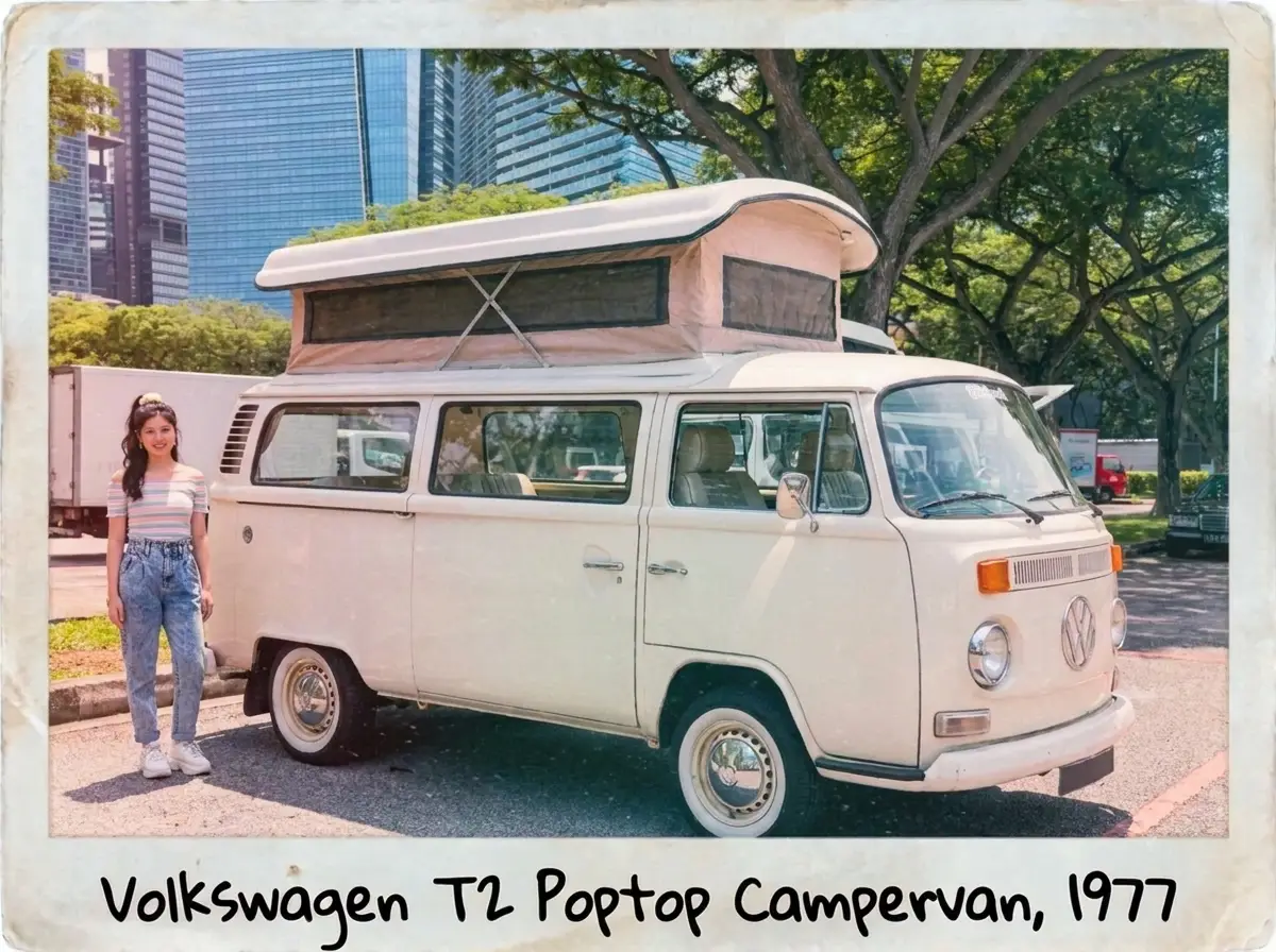 VW T2 Poptop Kombi Oatside product sampling, Super Ice Cream Truck Singapore