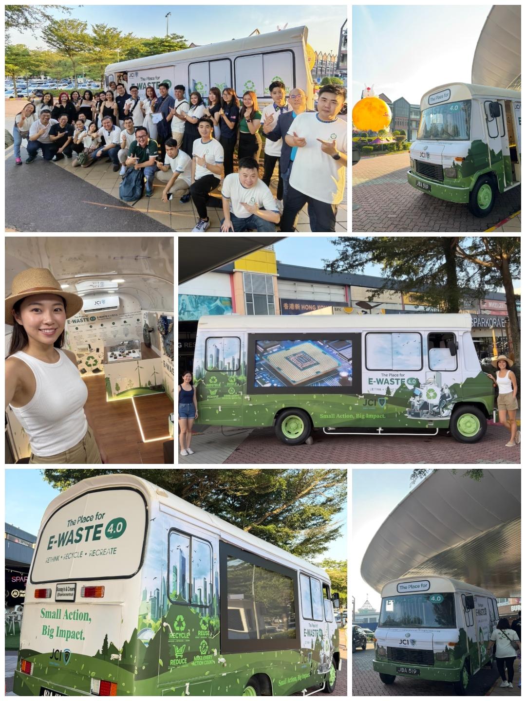 Scoopy's heritage E-Bus mobile e-waste exhibition at JCI New Johor E-Waste to Wonder launch, Sutera Mall